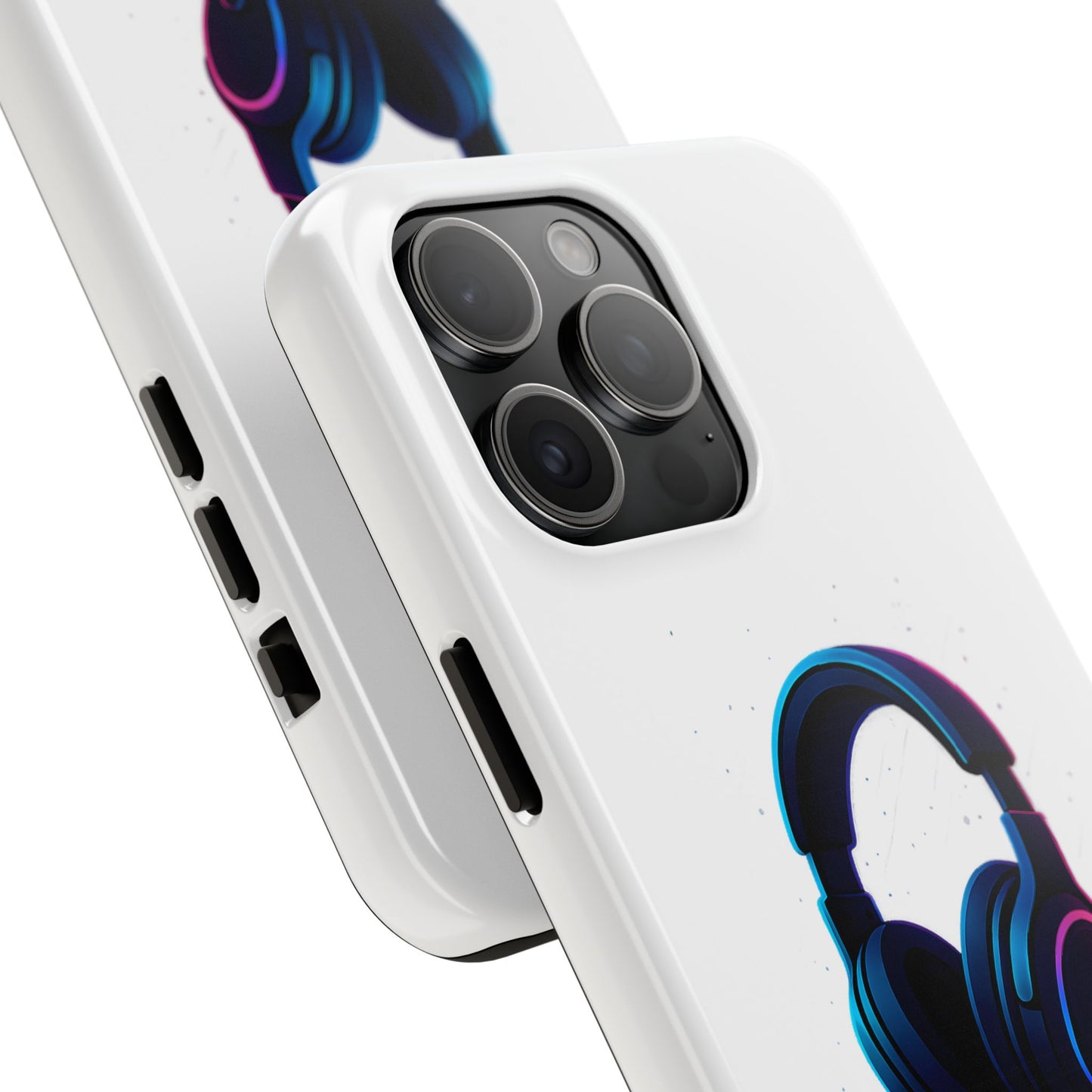 Minimalist Gaming Headset Tough Case - Clean Tech Cover for iPhone & Samsung