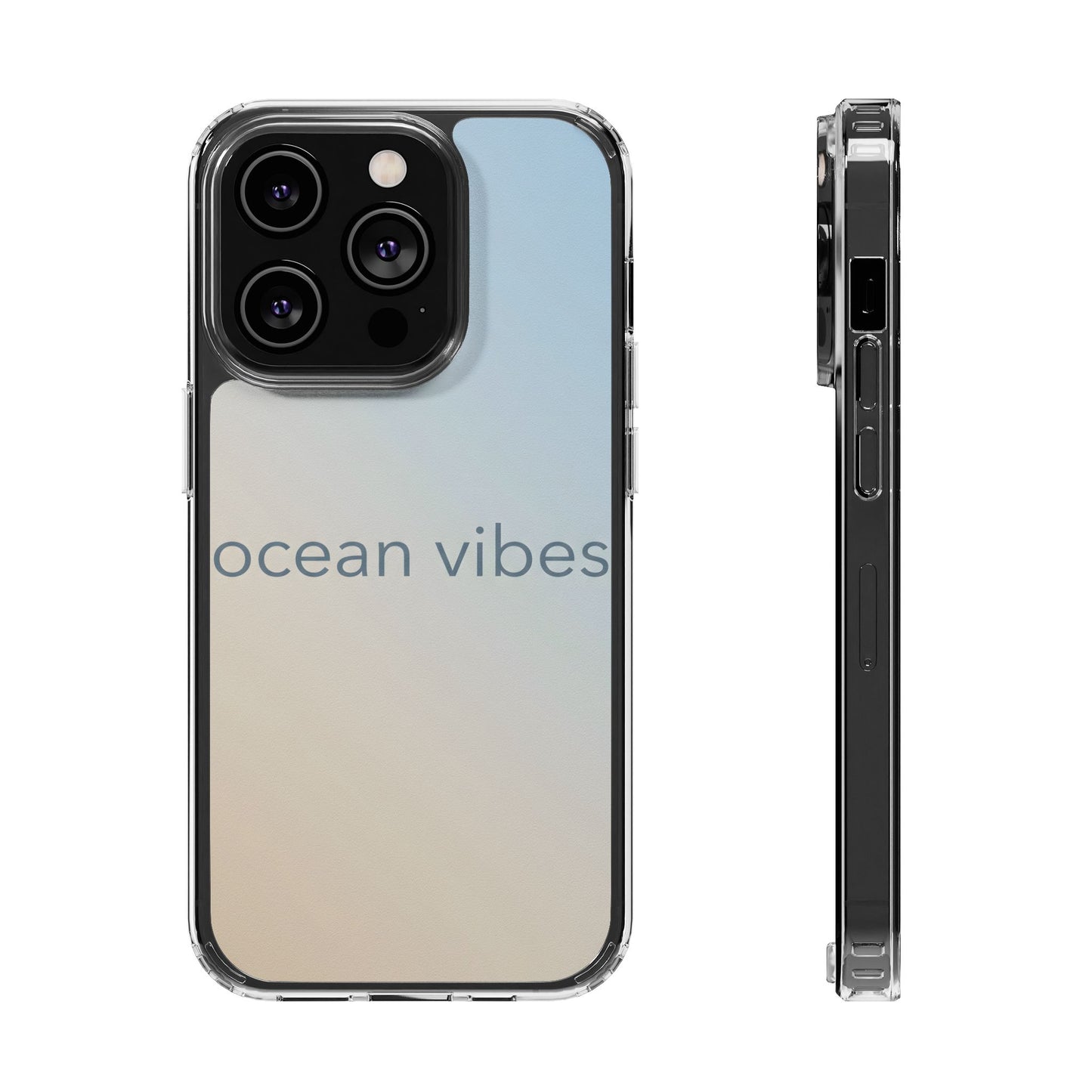 Ocean Vibes Clear Case - MagSafe Compatible Coastal Gradient Cover