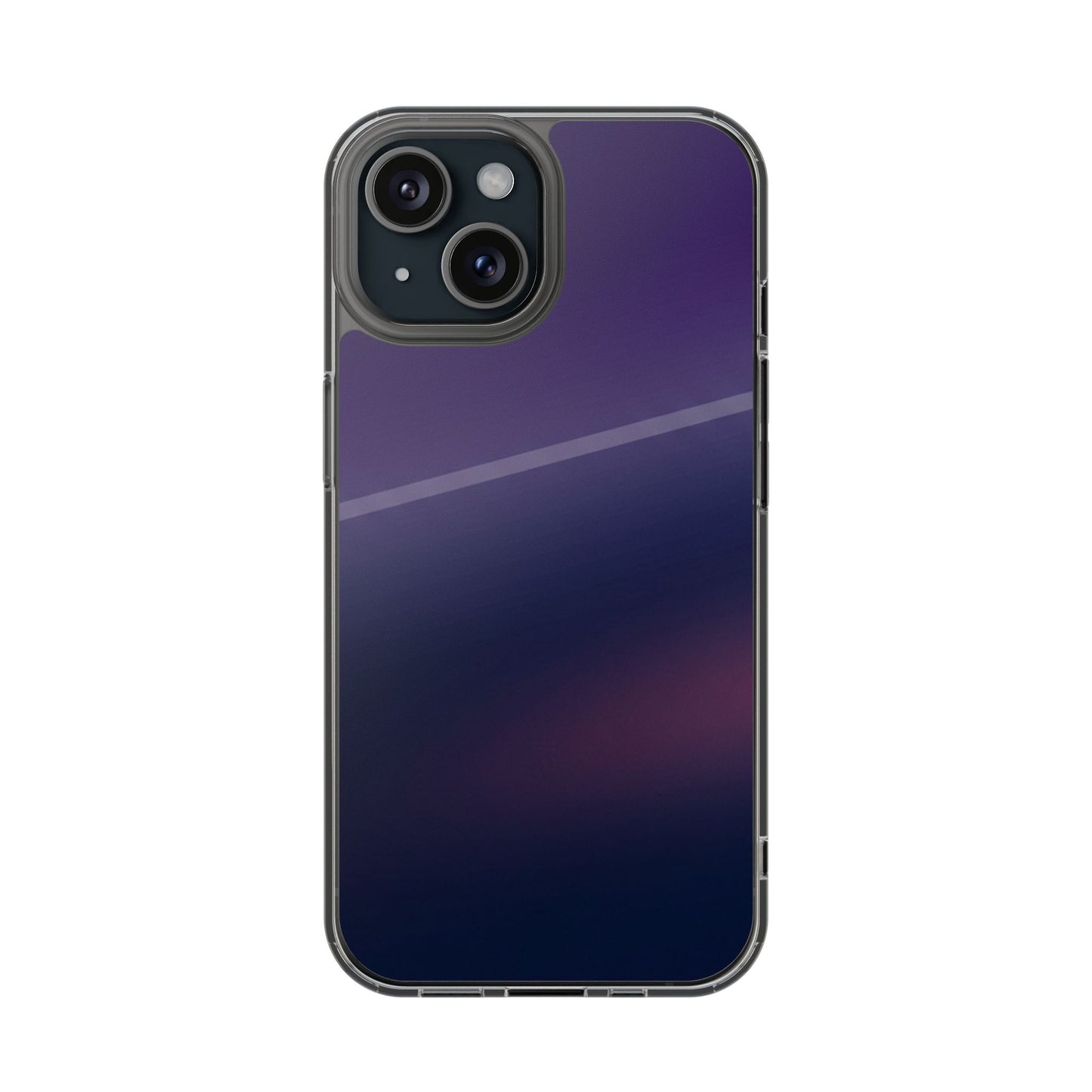 Midnight Aura Clear Case - MagSafe Compatible Dark Gradient Cover