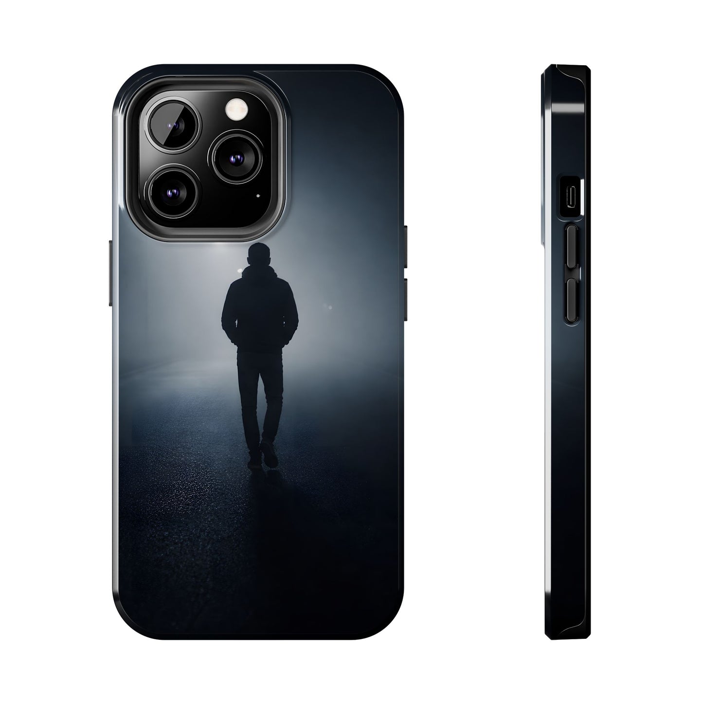 Foggy Night Silhouette Tough Case - Urban Mystery Cover for iPhone & Samsung