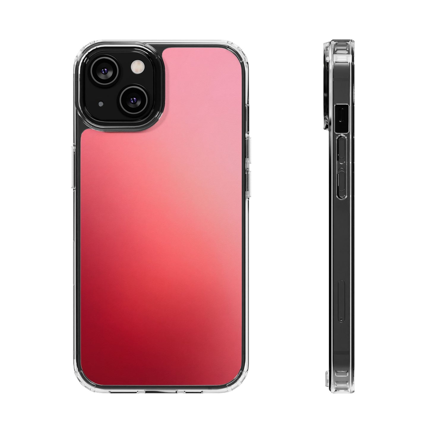 Berry Aura Clear Case - MagSafe Compatible Pink to Red Gradient Cover