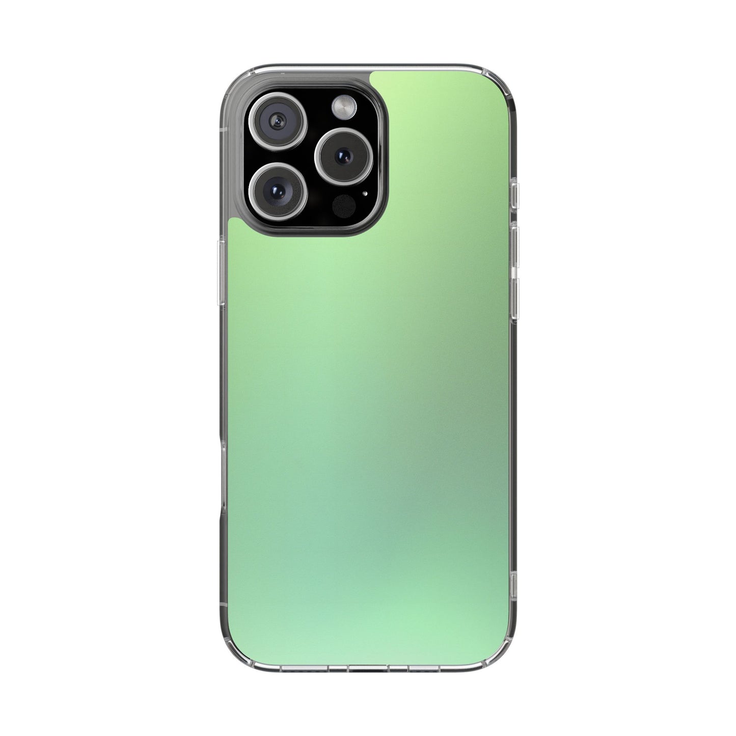 Soft Pistachio Aura Clear Case - MagSafe Compatible Mint Gradient Cover