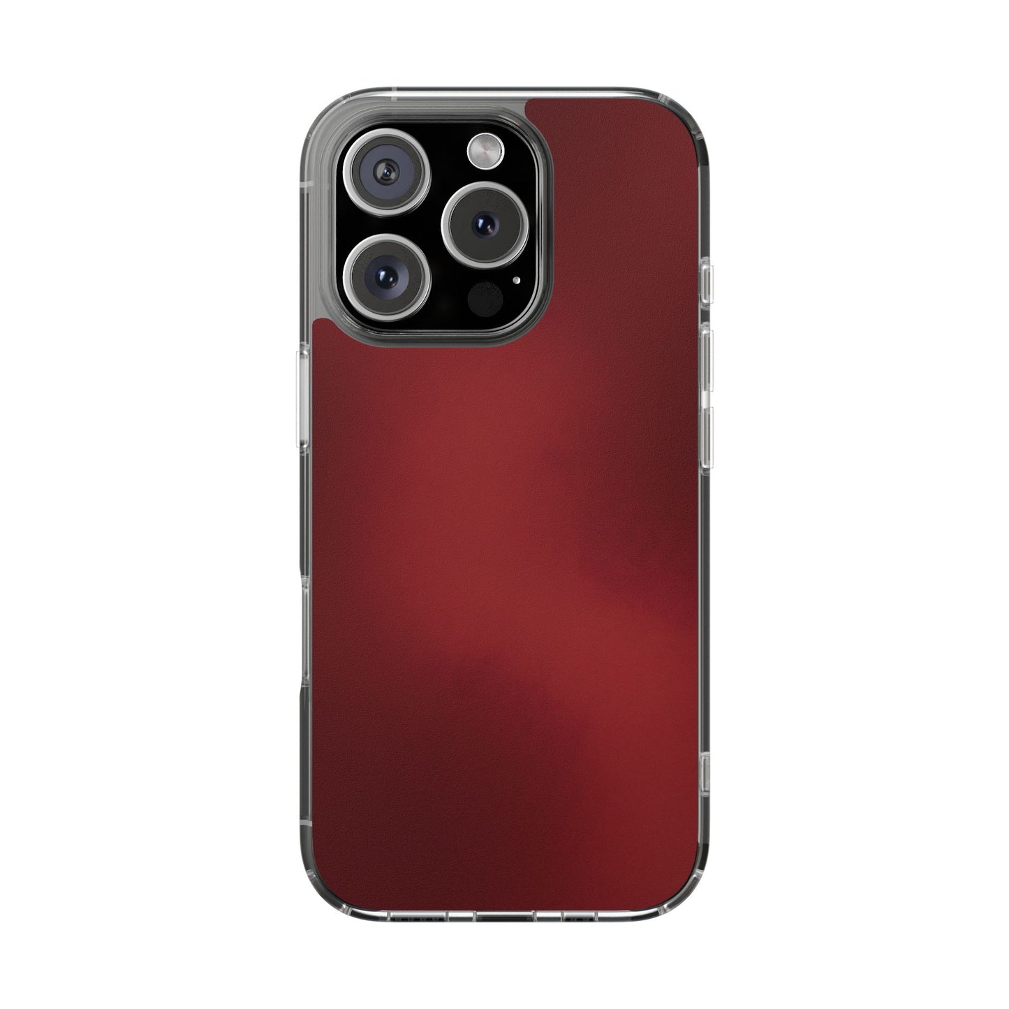 Deep Crimson Aura Clear Case - Premium MagSafe Minimalist Cover