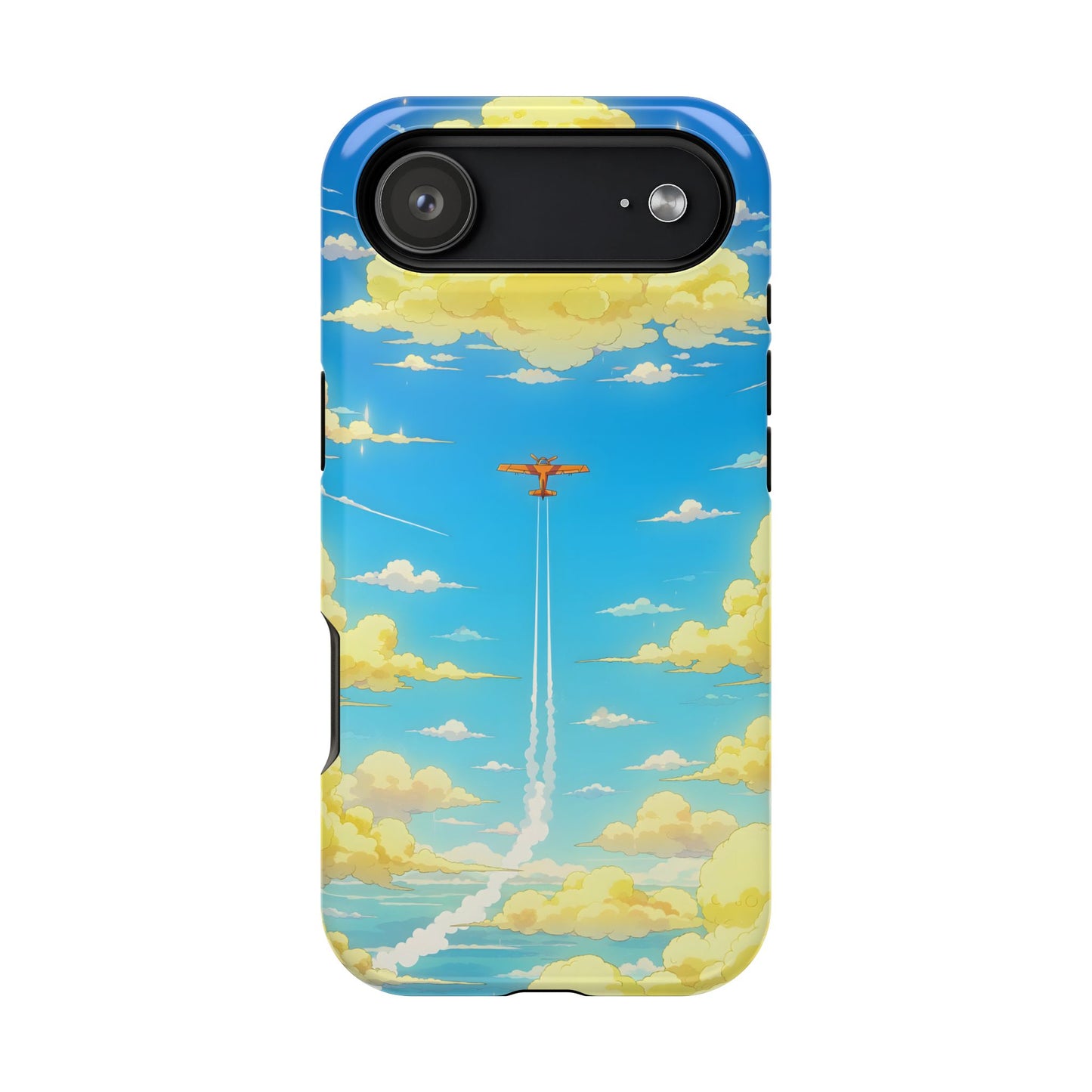 Cinematic Flight: Vintage Airplane Anime Sky MagSafe Case