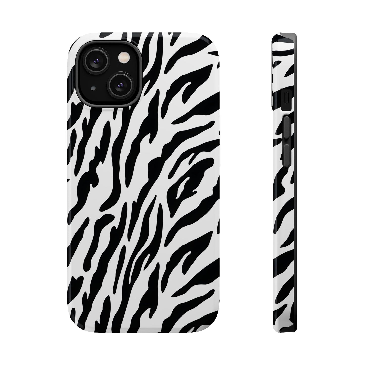 Monochrome Safari: Classic Black & White Zebra MagSafe Case
