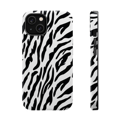 Monochrome Safari: Classic Black & White Zebra MagSafe Case