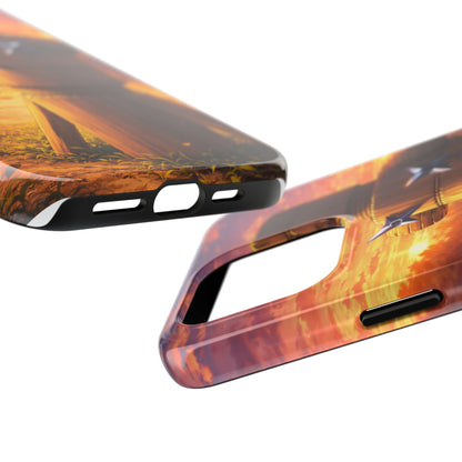 Sunset Ninja Training Tough Case - Shuriken Dojo Cover for iPhone & Samsung