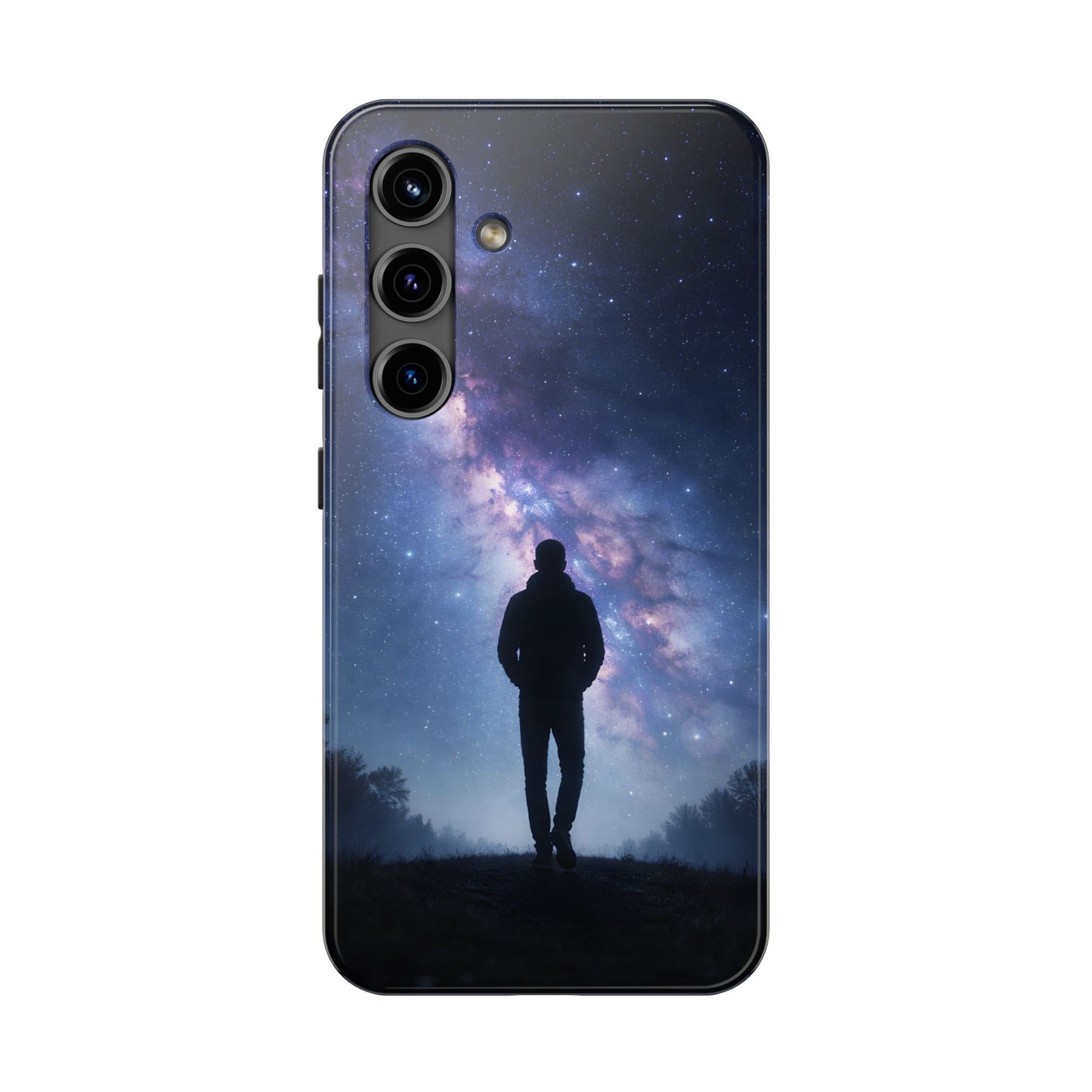 Milky Way Stargazer Tough Case - Celestial Galaxy Silhouette Cover for iPhone & Samsung