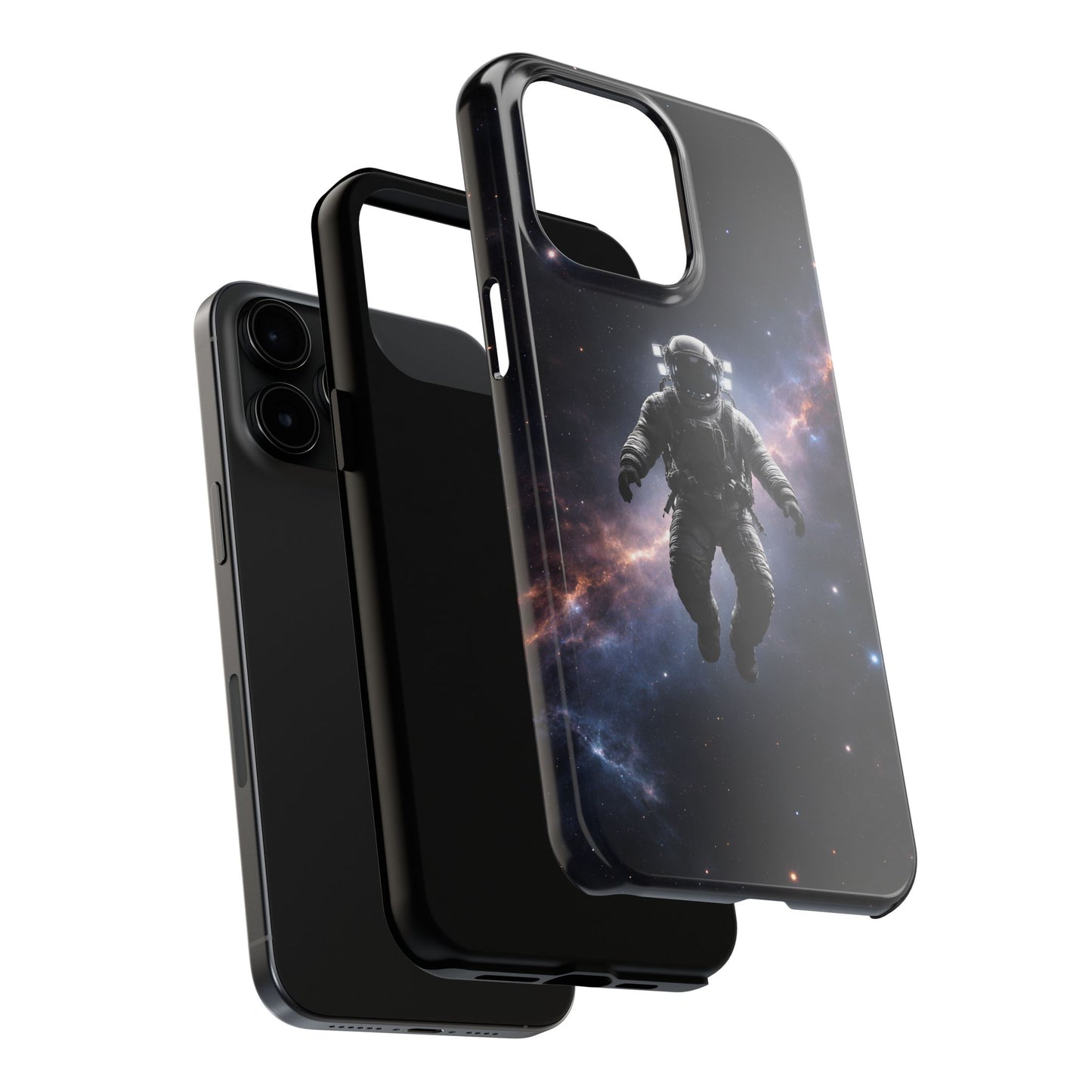 Deep Space Nebula Astronaut Tough Case - Realistic Galactic Cover for iPhone & Samsung