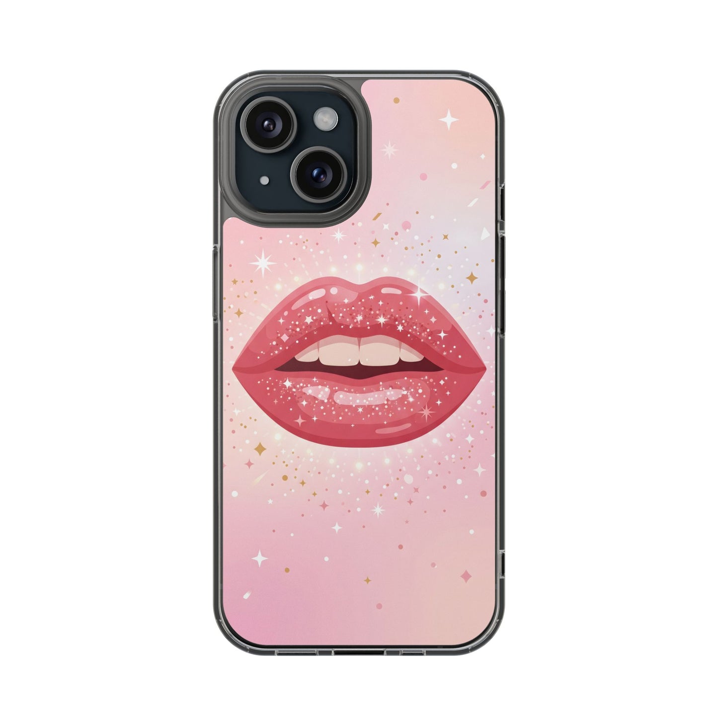 Glitter Lip Gloss Clear Case - MagSafe Compatible Y2K Aesthetic