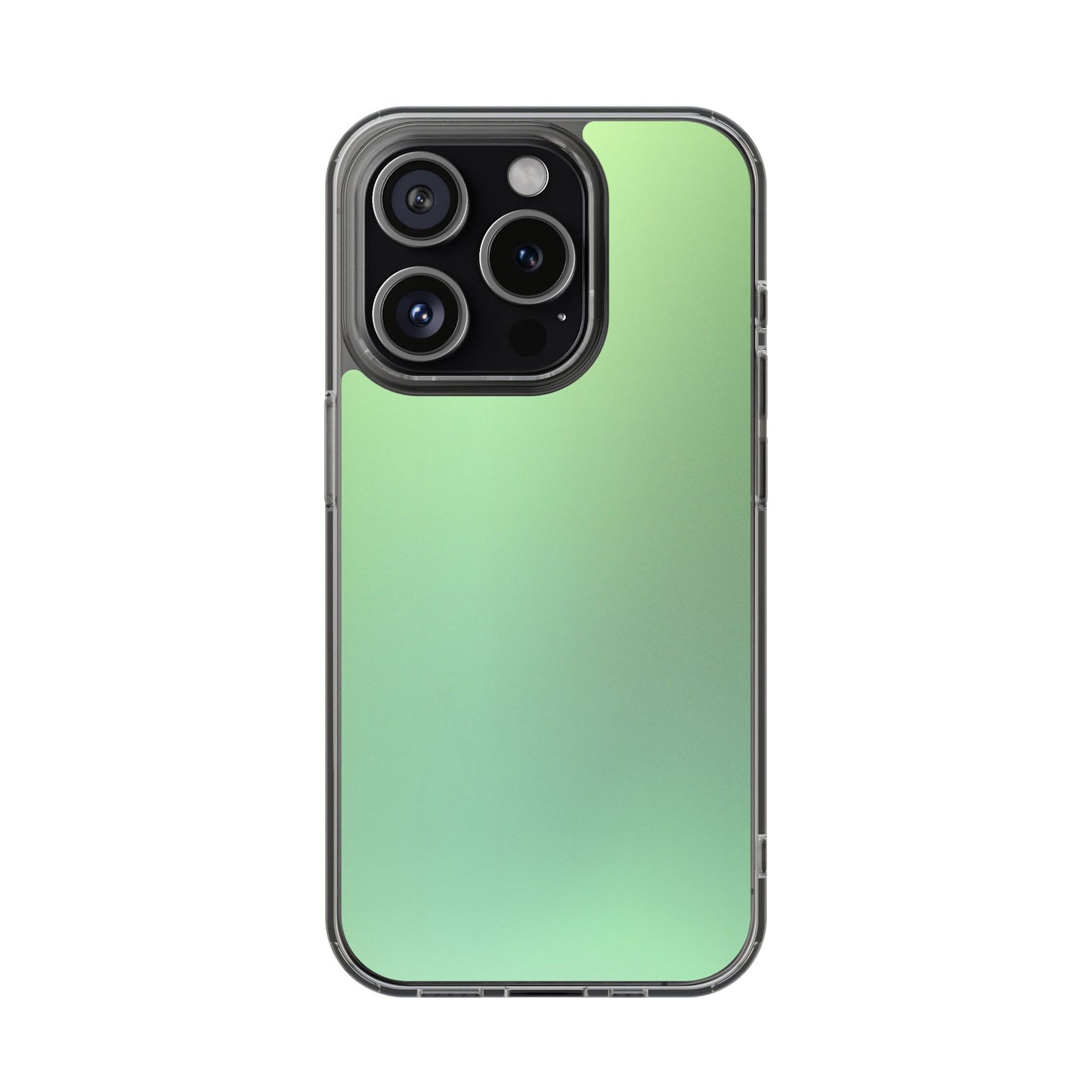 Soft Pistachio Aura Clear Case - MagSafe Compatible Mint Gradient Cover