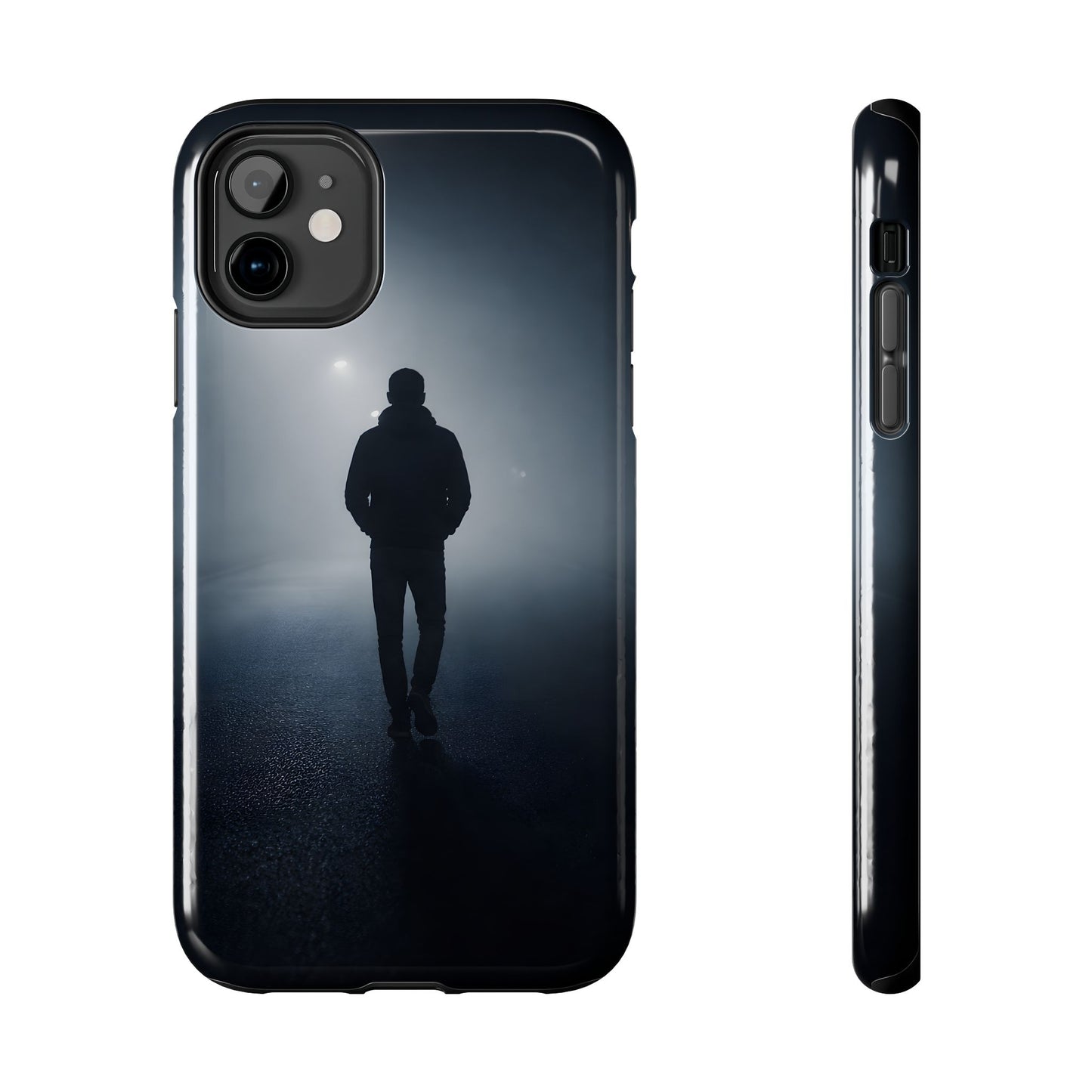 Foggy Night Silhouette Tough Case - Urban Mystery Cover for iPhone & Samsung