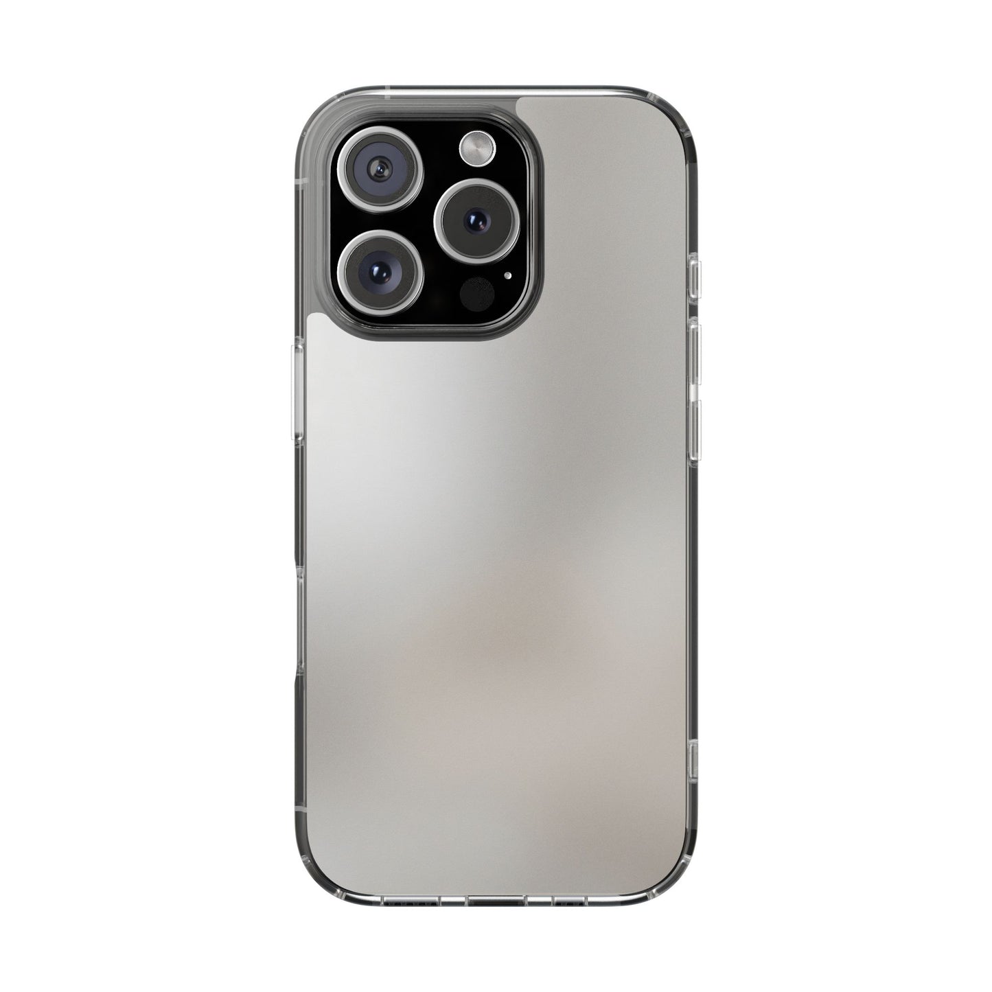 Frosted Silver Aura Clear Case - MagSafe Compatible Minimalist Cover