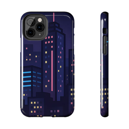 Lo-Fi Night City Tough Case - Pastel Urban Skyline Cover for iPhone & Samsung