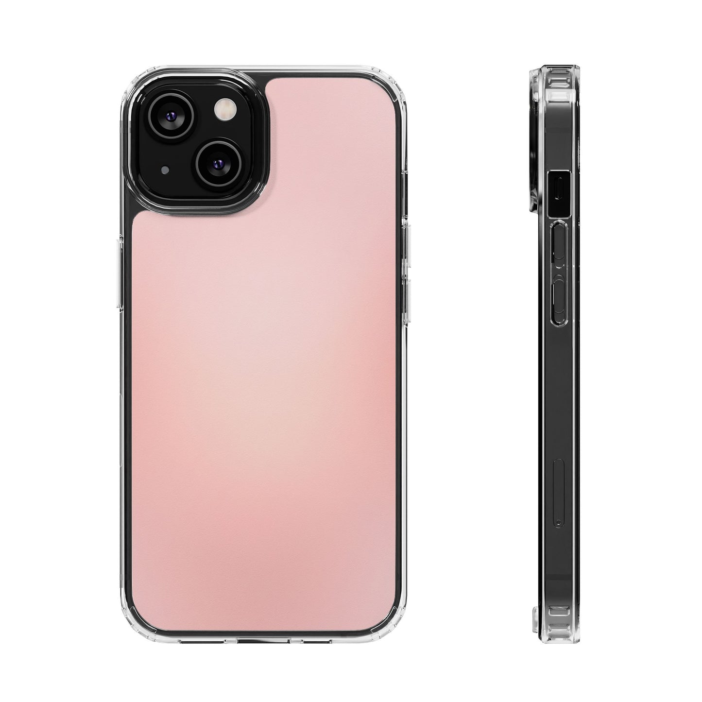 Soft Blush Pink Minimalist Clear Case - Sleek Matte Aesthetic Cover
