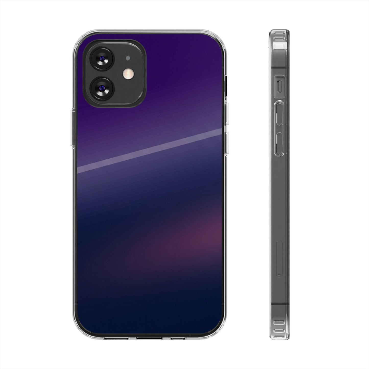 Midnight Aura Clear Case - MagSafe Compatible Dark Gradient Cover