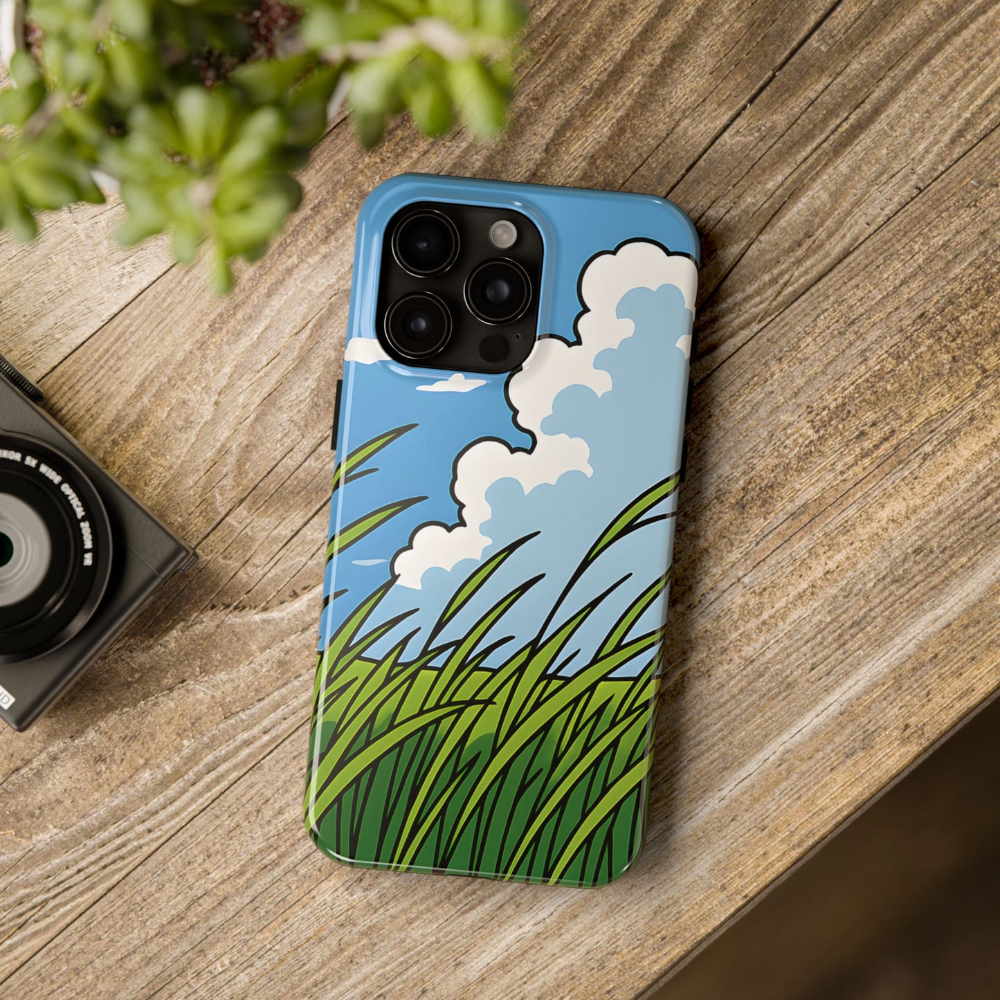 Breezy Meadow Tough Case - Blue Sky & Summer Grass Aesthetic Cover