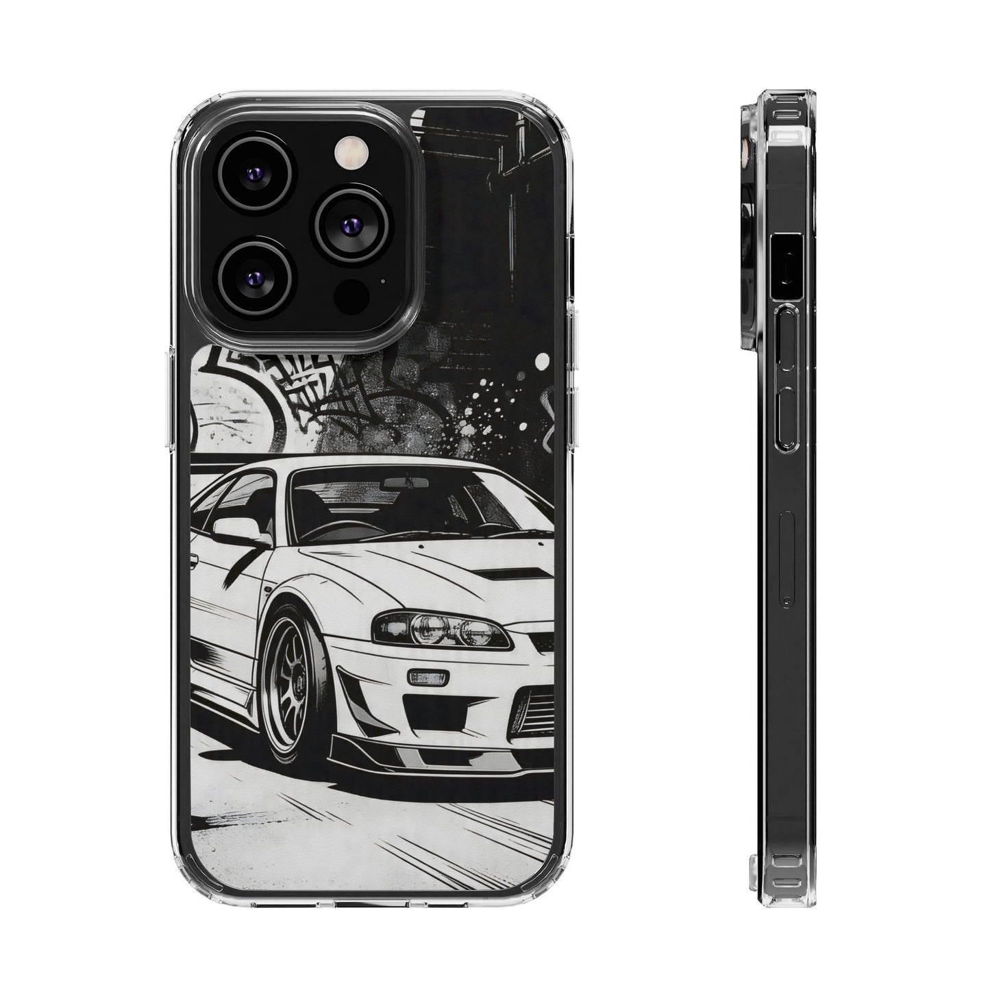 Monochrome Urban Drift Case - MagSafe Compatible JDM Clear Cover