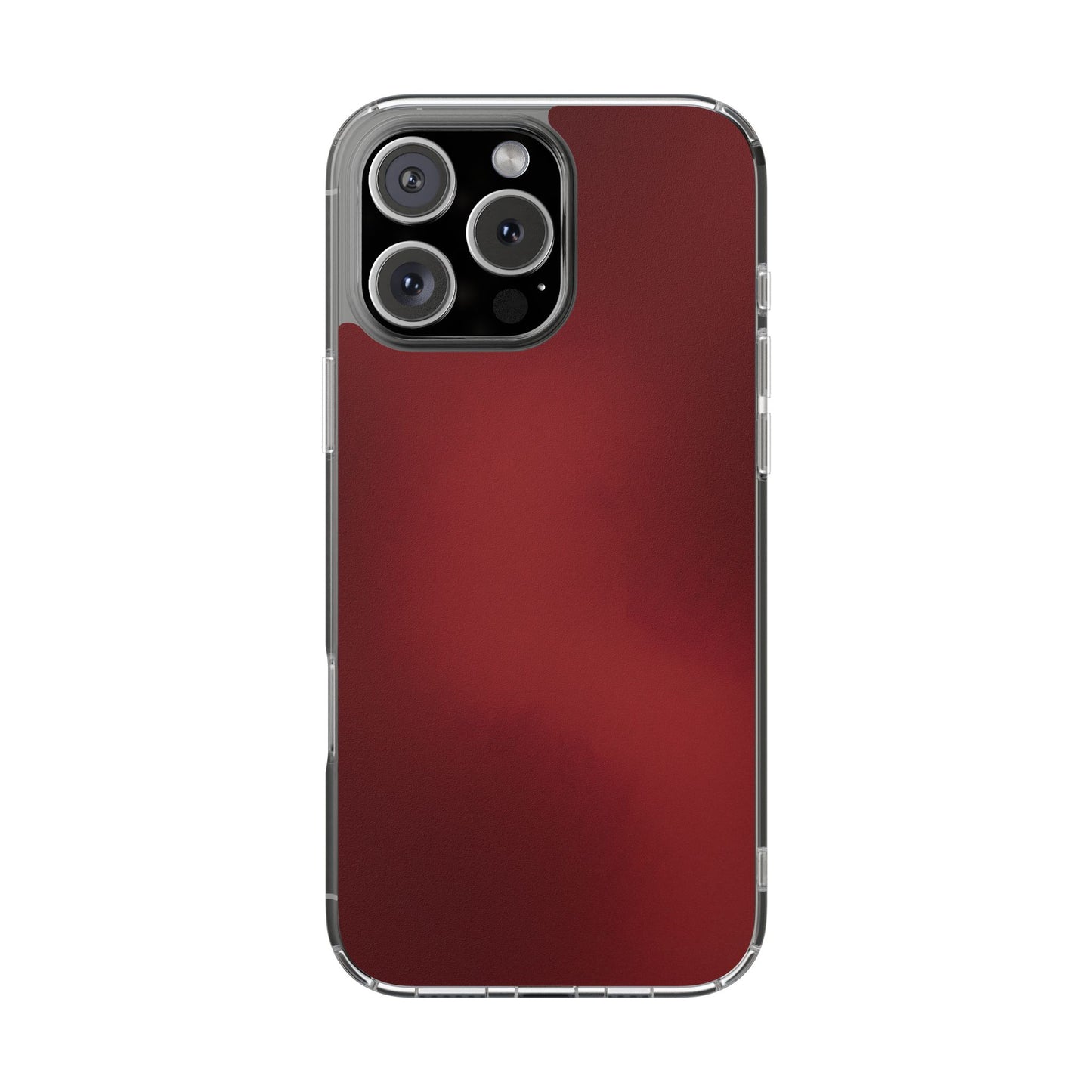 Deep Crimson Aura Clear Case - Premium MagSafe Minimalist Cover