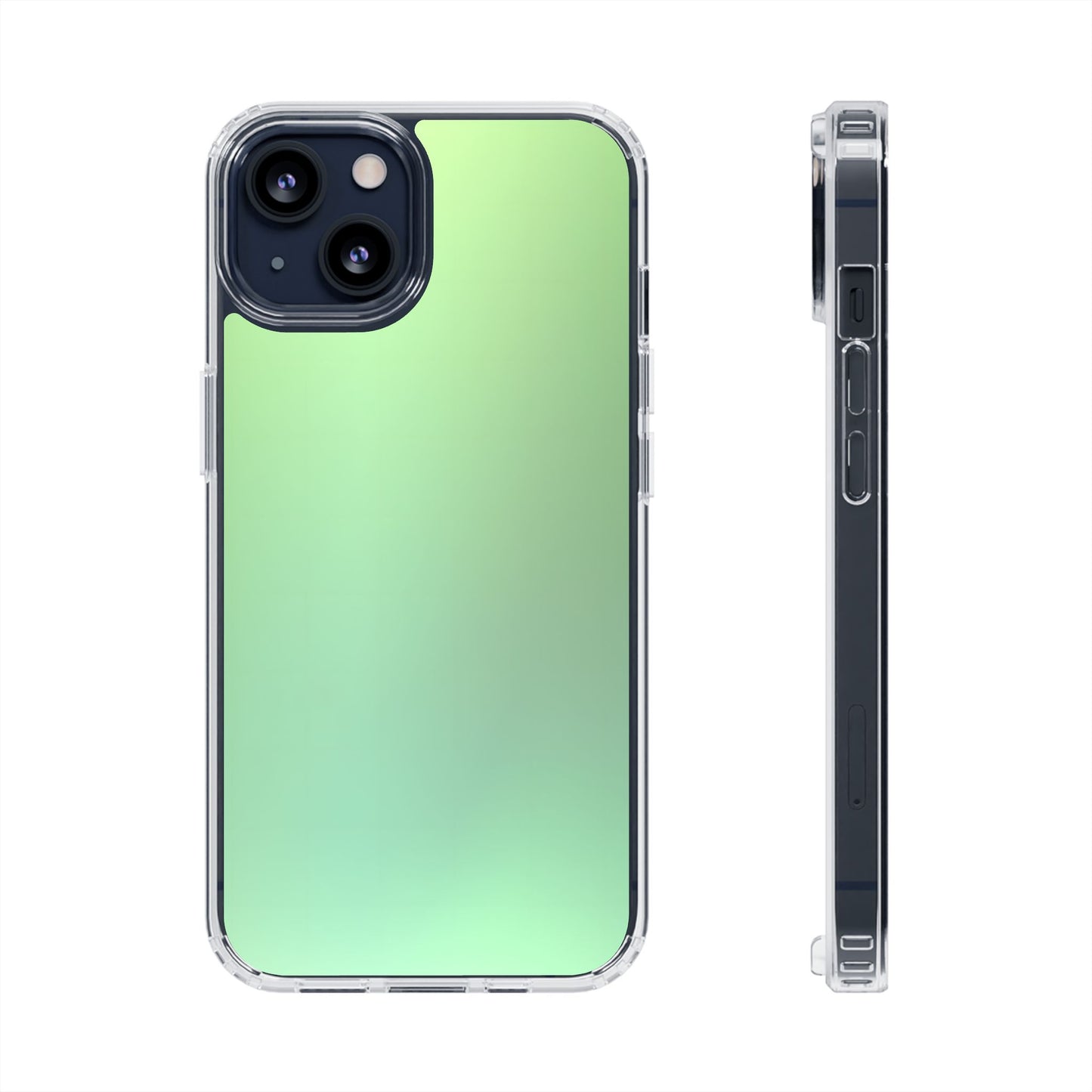 Soft Pistachio Aura Clear Case - MagSafe Compatible Mint Gradient Cover