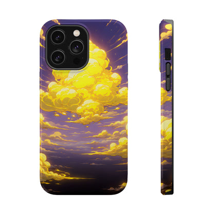 Golden Hour Anime Sky: Glowing Cloudscape MagSafe Case