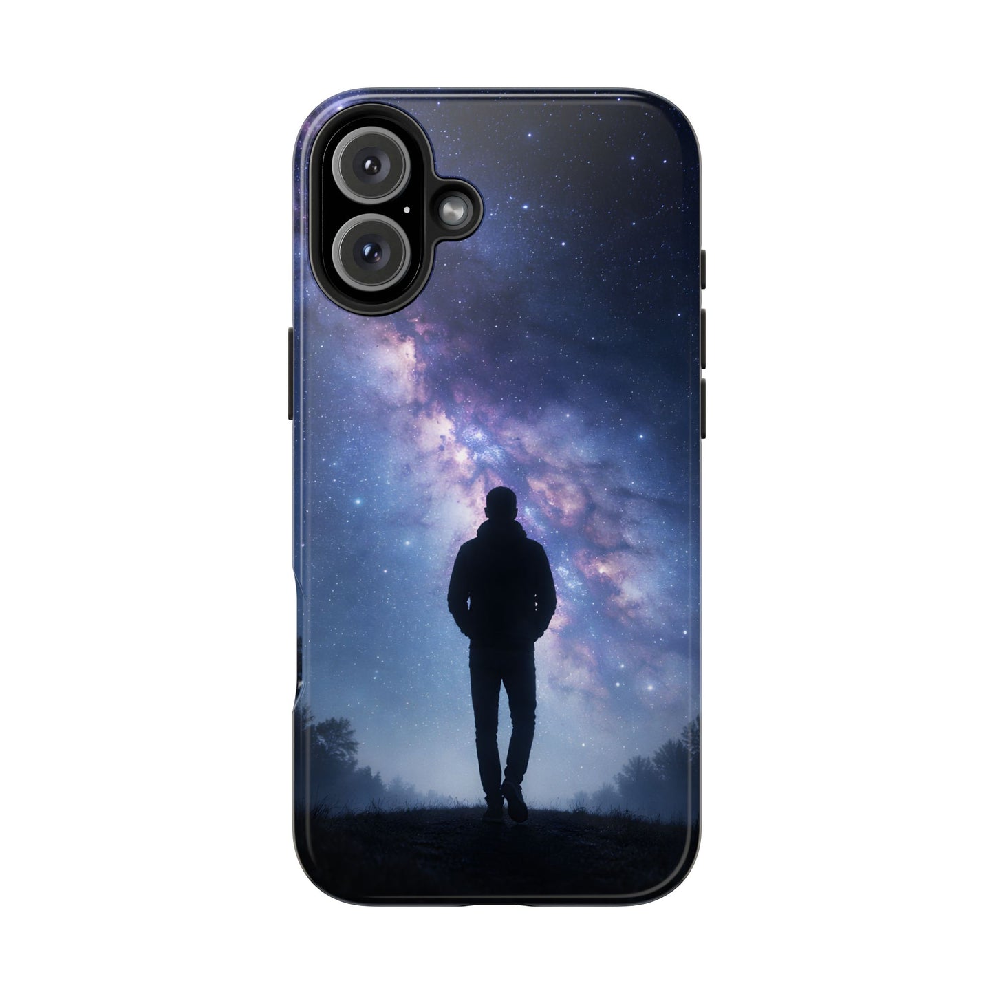 Milky Way Stargazer Tough Case - Celestial Galaxy Silhouette Cover for iPhone & Samsung