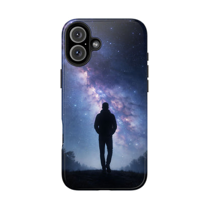 Milky Way Stargazer Tough Case - Celestial Galaxy Silhouette Cover for iPhone & Samsung