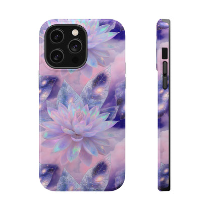 Ethereal Aura: Cosmic Iridescent Lotus MagSafe Case