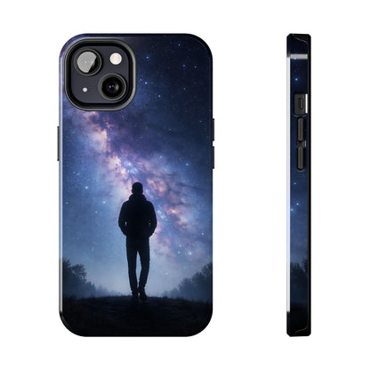 Milky Way Stargazer Tough Case - Celestial Galaxy Silhouette Cover for iPhone & Samsung