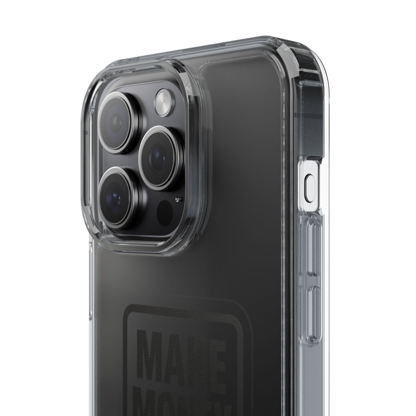 Clear "Make Money Not Excuses" Case - Motivational Minimalist Transparent Cover