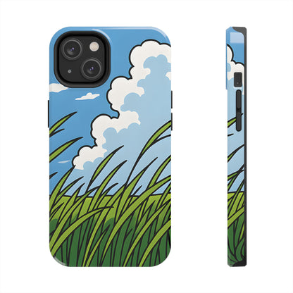 Breezy Meadow Tough Case - Blue Sky & Summer Grass Aesthetic Cover