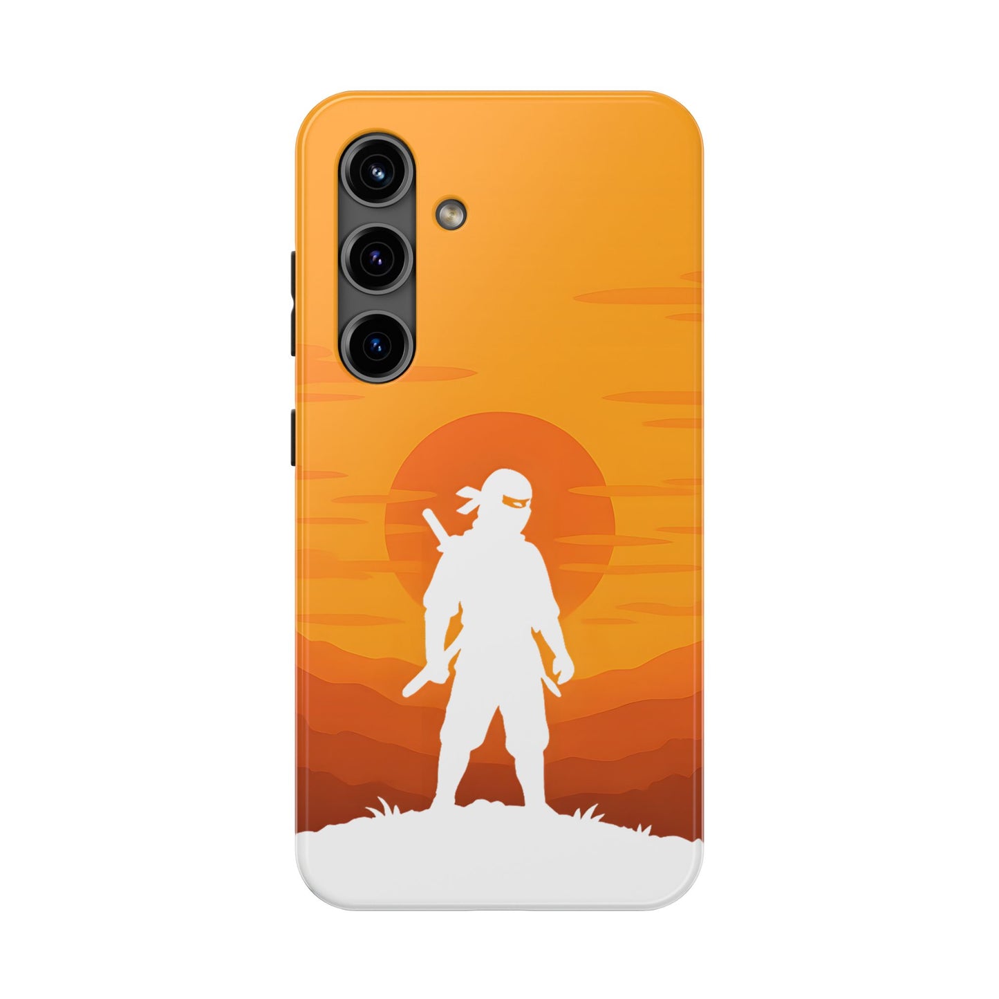 Sunset Shinobi Silhouette Tough Case - Minimalist Ninja Cover for iPhone & Samsung