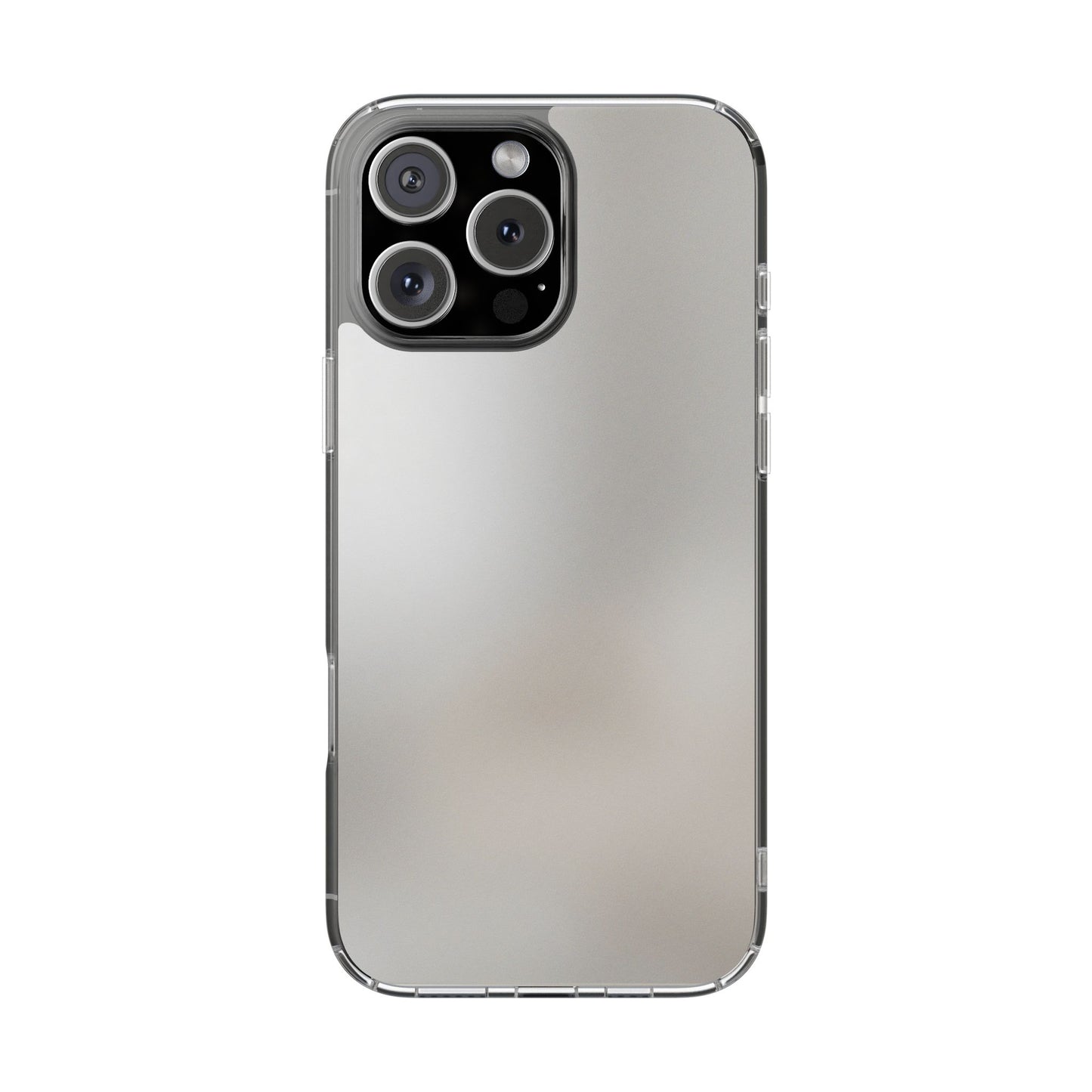 Frosted Silver Aura Clear Case - MagSafe Compatible Minimalist Cover