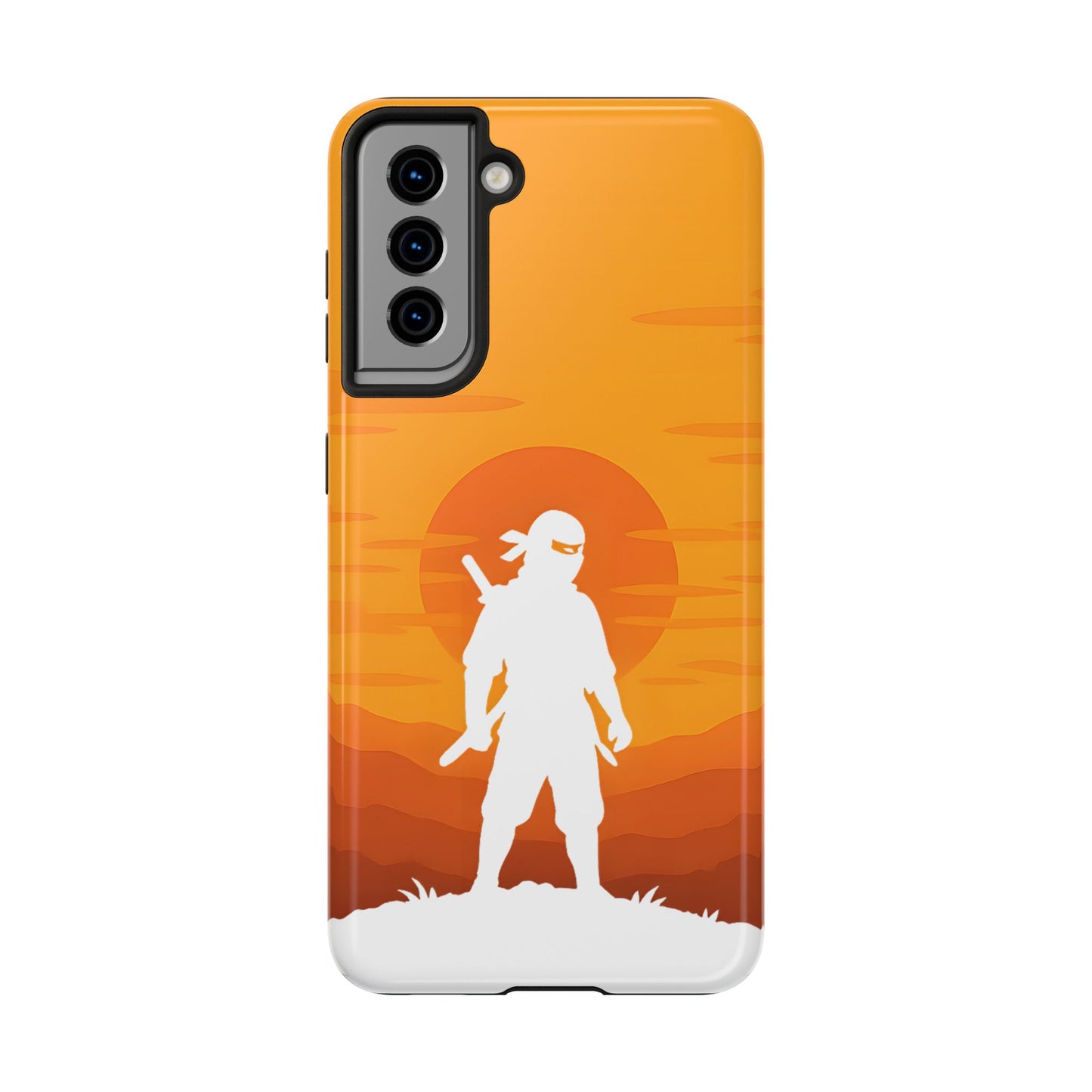 Sunset Shinobi Silhouette Tough Case - Minimalist Ninja Cover for iPhone & Samsung