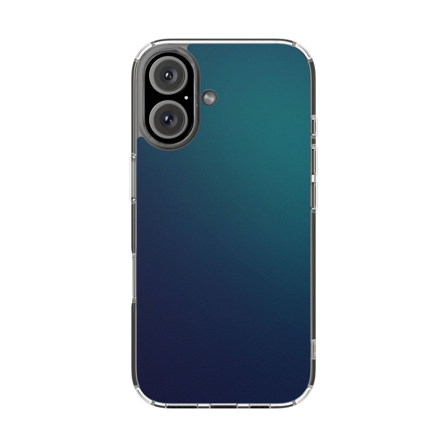 Midnight Ocean Aura Clear Case - MagSafe Compatible Deep Teal Gradient