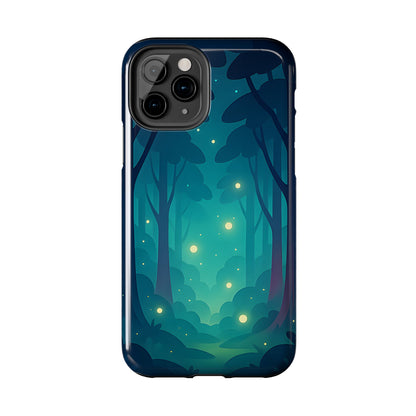 Enchanted Forest Fireflies Case - Mystic Nature Tough Cover for iPhone & Samsung
