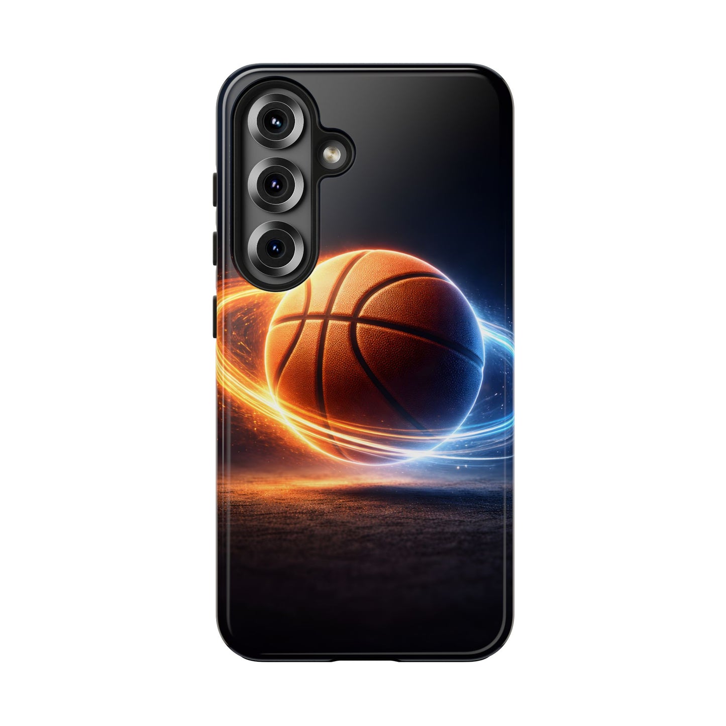 Cosmic Basketball Energy Tough Case - Neon Rings Athletic Cover for iPhone & Samsung