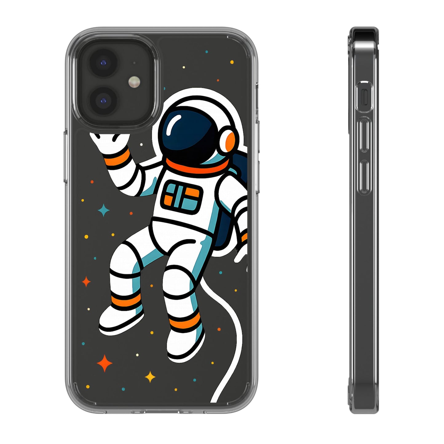 Clear Astronaut Space Case - Minimalist Galaxy Aesthetic Transparent Cover