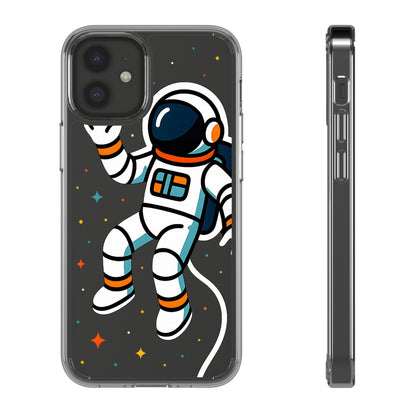 Clear Astronaut Space Case - Minimalist Galaxy Aesthetic Transparent Cover