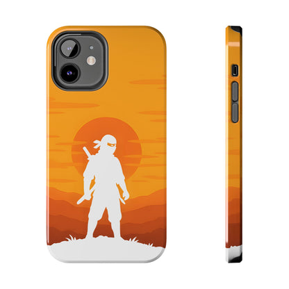 Sunset Shinobi Silhouette Tough Case - Minimalist Ninja Cover for iPhone & Samsung
