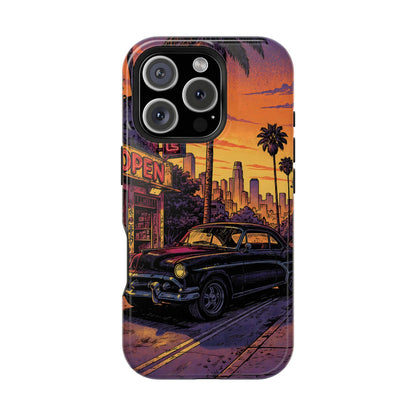 Retro Boulevard: Lofi Sunset Classic Cruiser MagSafe Case
