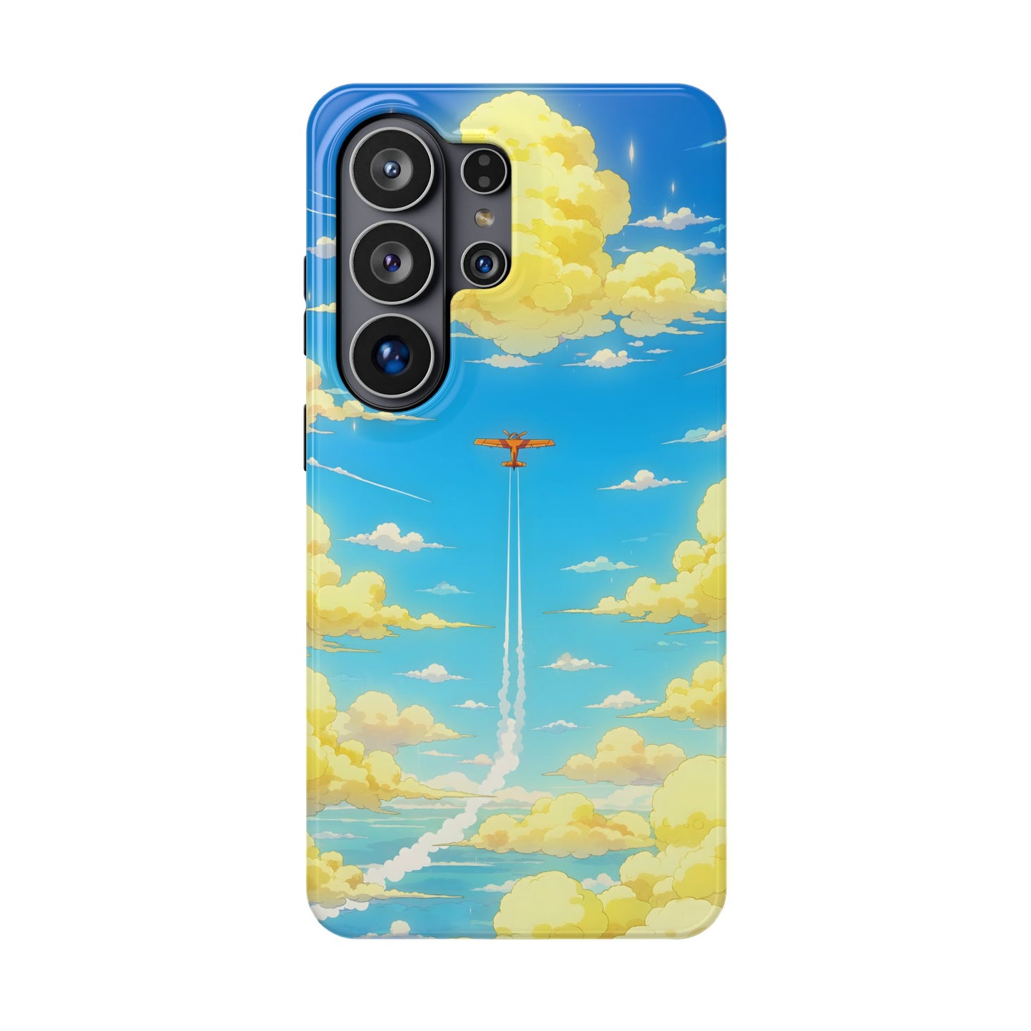 Cinematic Flight: Vintage Airplane Anime Sky MagSafe Case