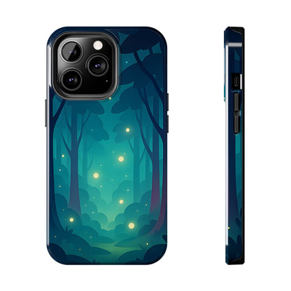 Enchanted Forest Fireflies Case - Mystic Nature Tough Cover for iPhone & Samsung