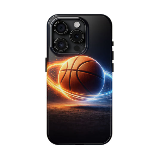 Cosmic Basketball Energy Tough Case - Neon Rings Athletic Cover for iPhone & Samsung
