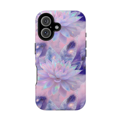 Ethereal Aura: Cosmic Iridescent Lotus MagSafe Case