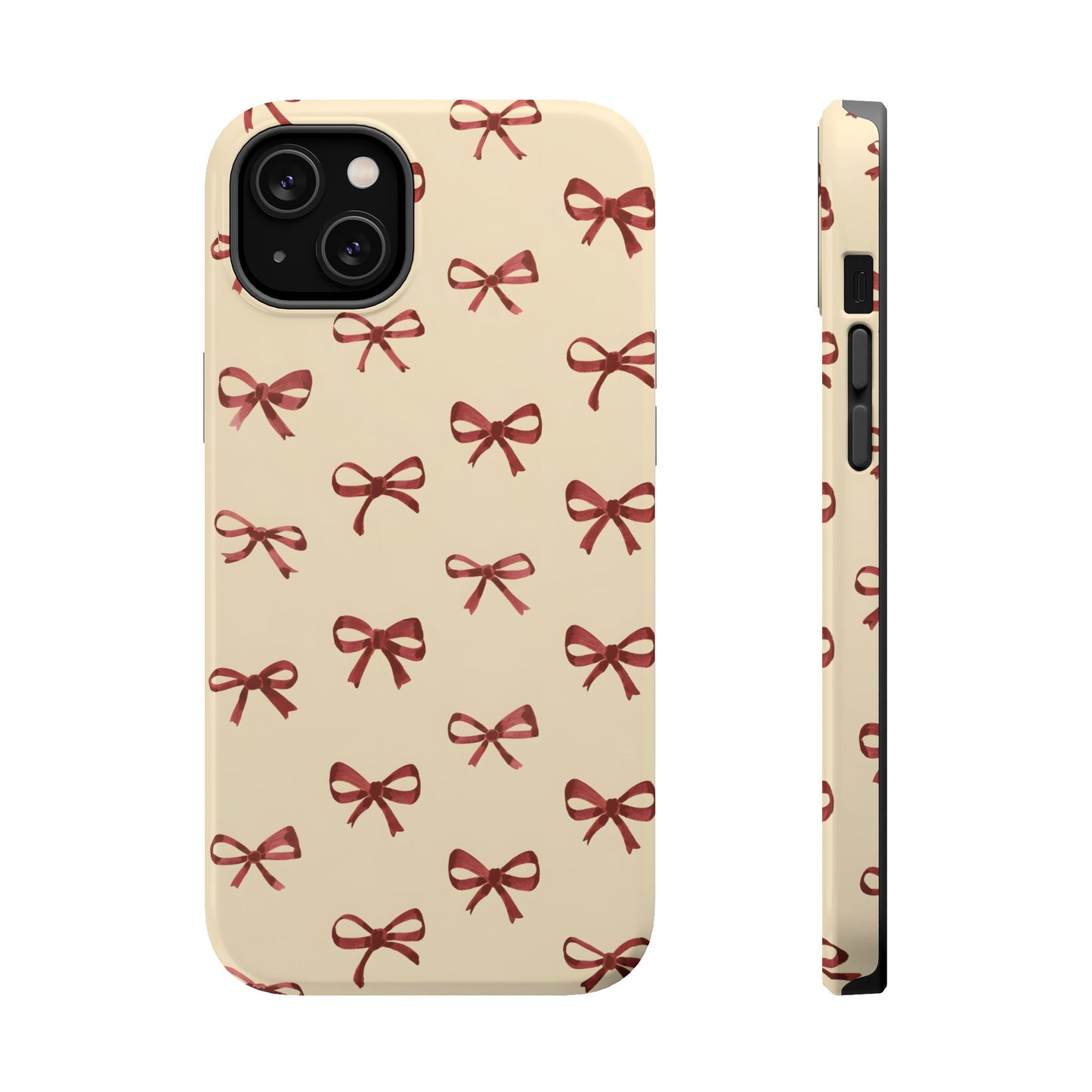 Burgundy Bows Coquette Magnetic Tough Case