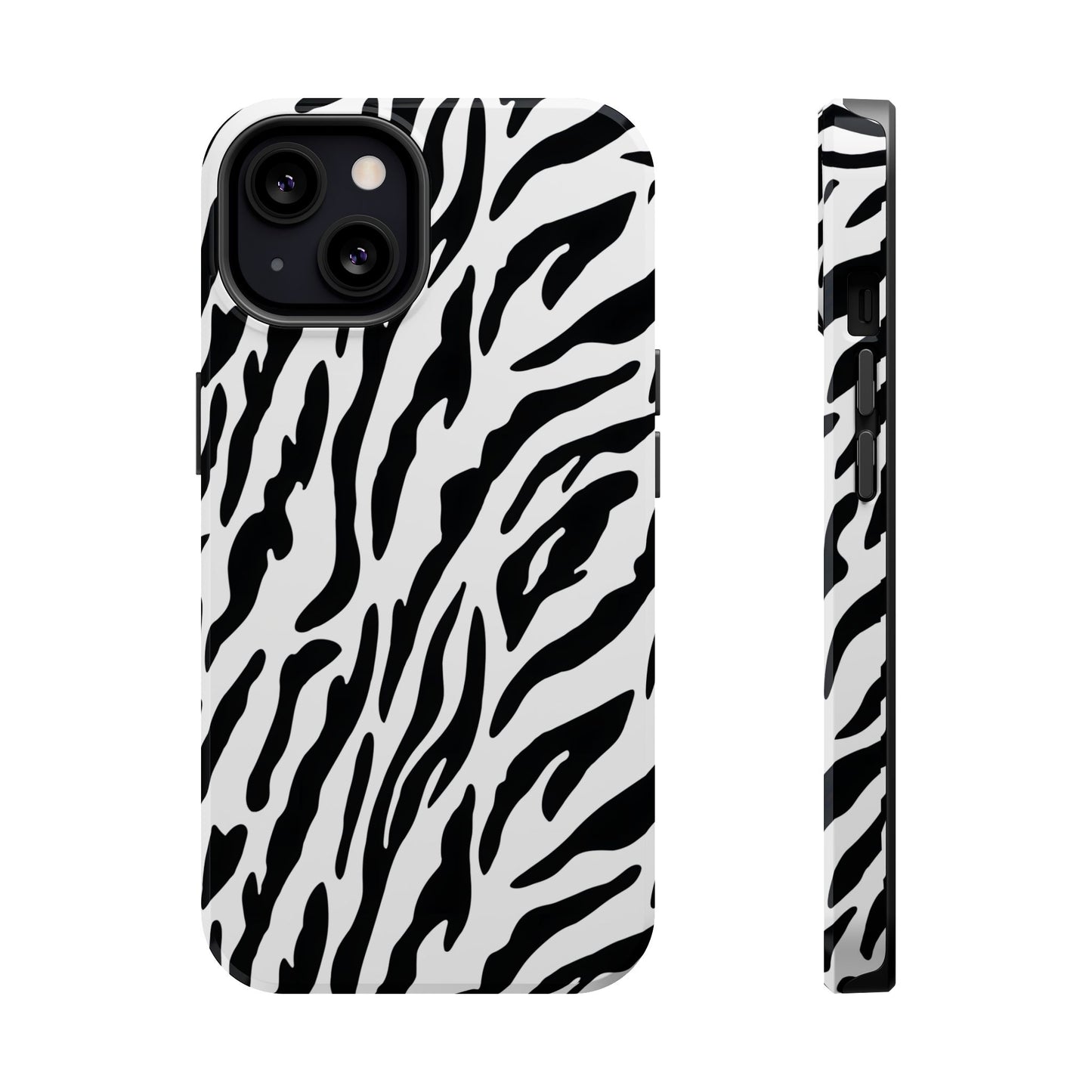 Monochrome Safari: Classic Black & White Zebra MagSafe Case