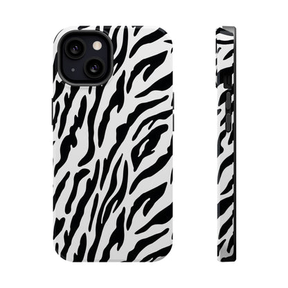Monochrome Safari: Classic Black & White Zebra MagSafe Case
