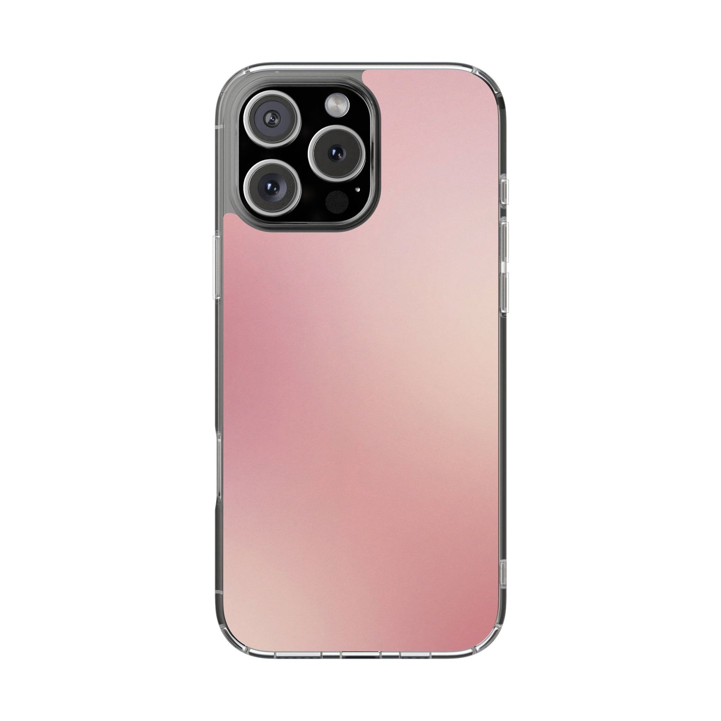 Soft Rose Aura Clear Case - MagSafe Compatible Blush Gradient Cover