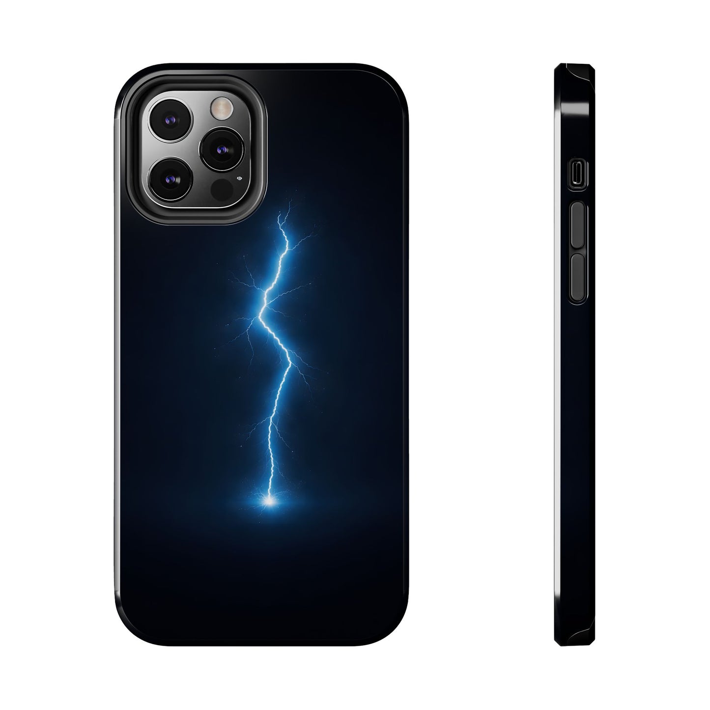 Blue Lightning Bolt Tough Case - Deep Sky Electric Cover for iPhone & Samsung